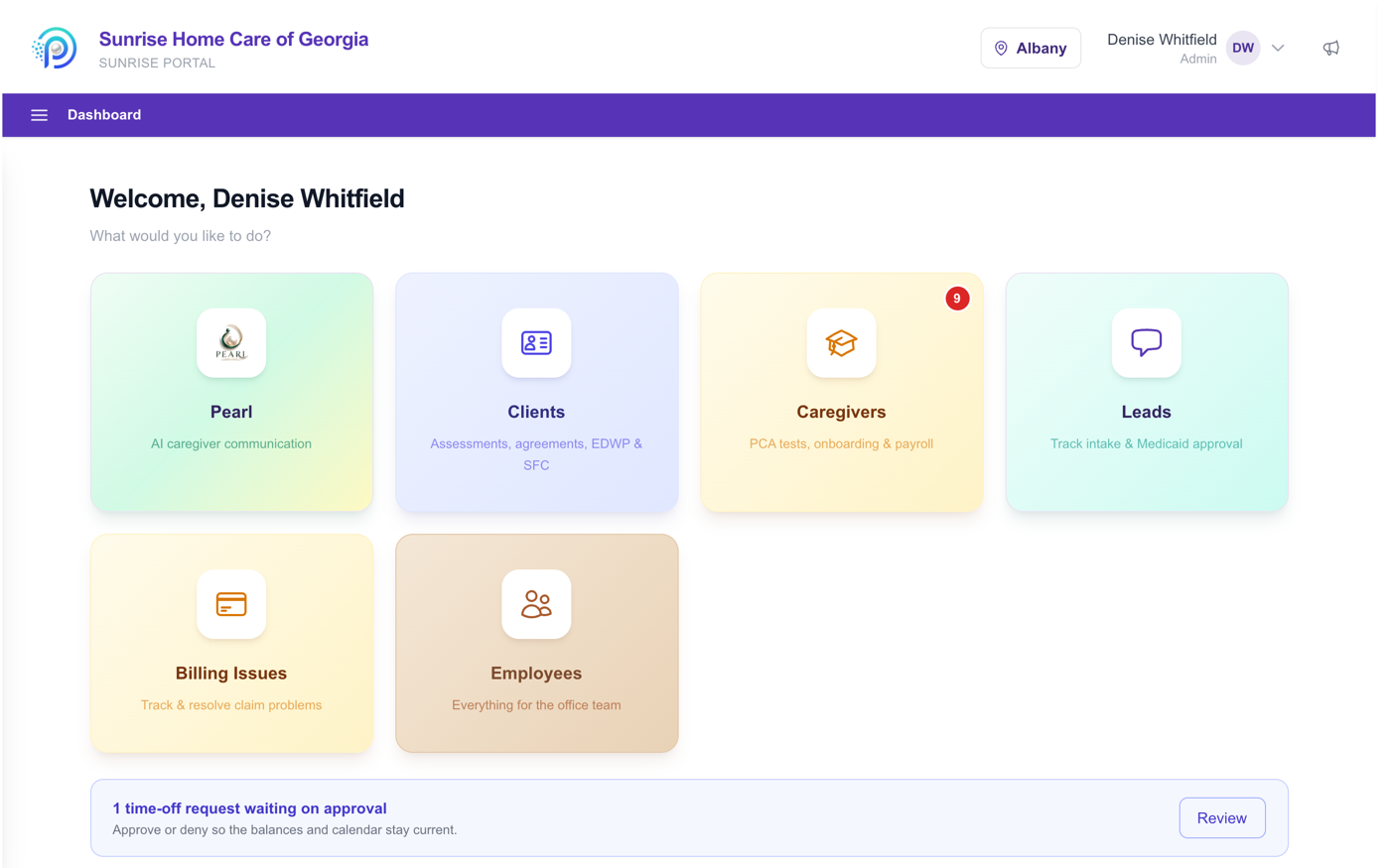 Pearl OS dashboard